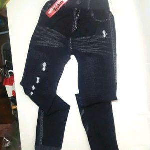 NWT Crush "Blue Jean Look" Leggings
